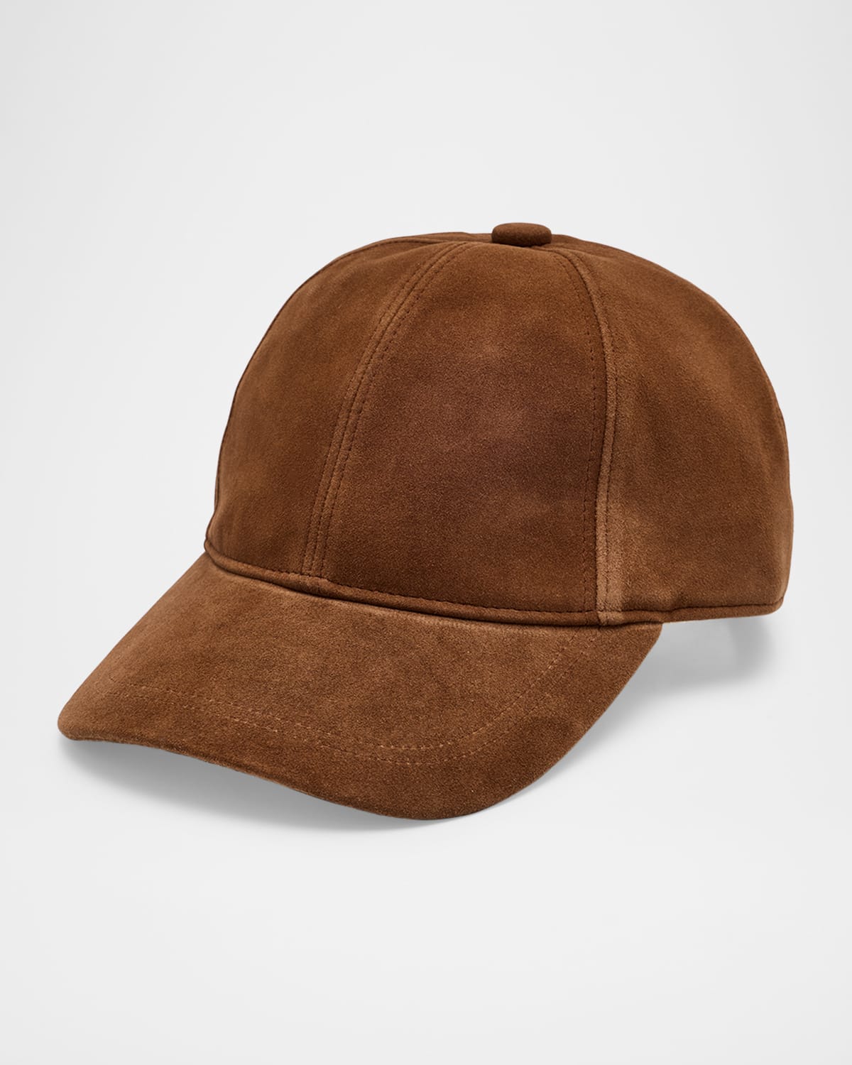 Sofia Cashmere Men's Suede Six-panel Baseball Cap In Brown