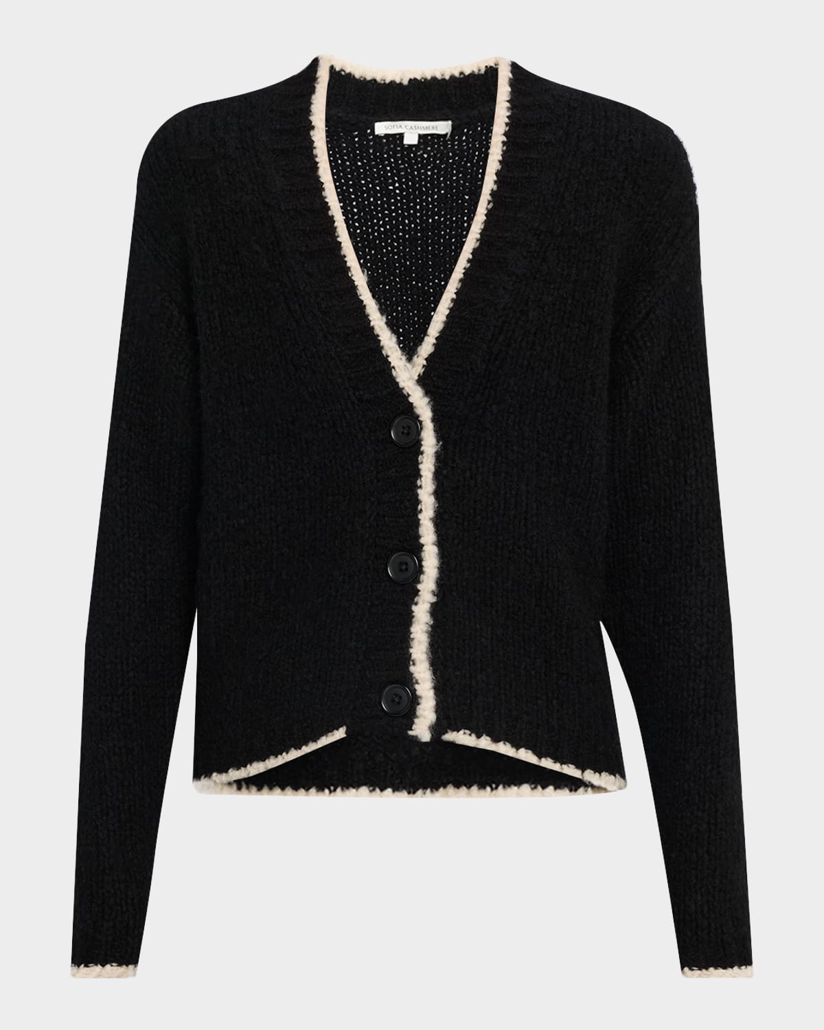 Sofia Cashmere Cashmere-blend Sweater In Black