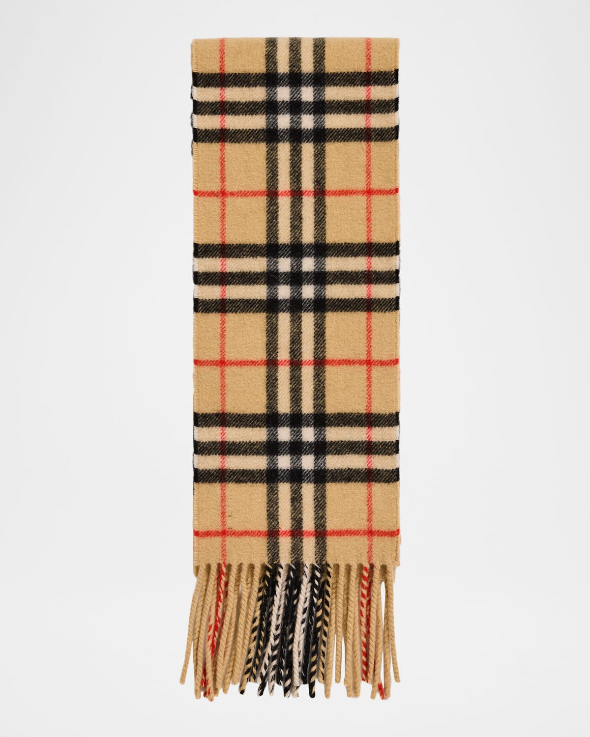 Burberry Womens Sand Check Cashmere Scarf In Brown