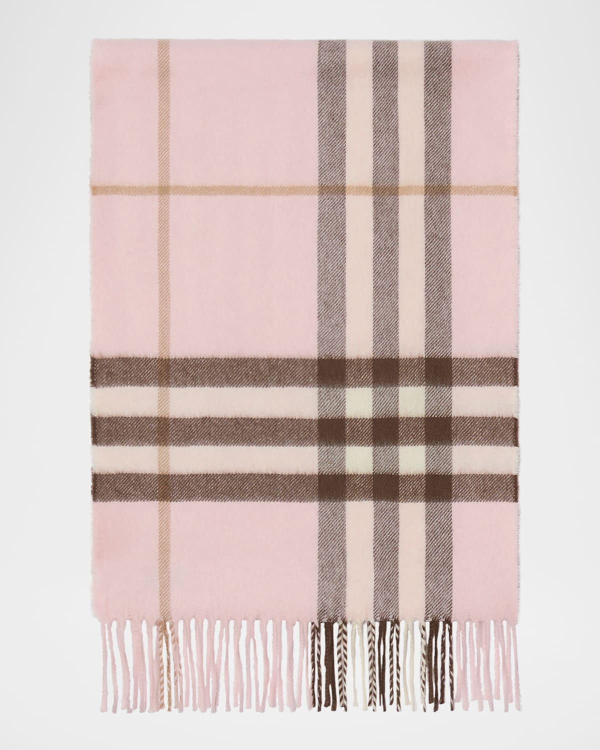 Burberry Cashmere Check Scarf In Burgundy