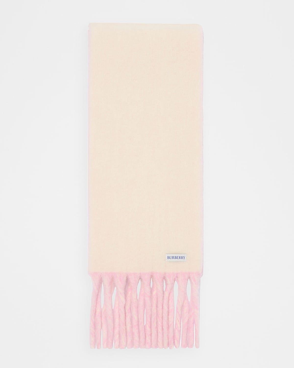 Burberry Jacquard Logo Alpaca Wool-blend Scarf In Pink