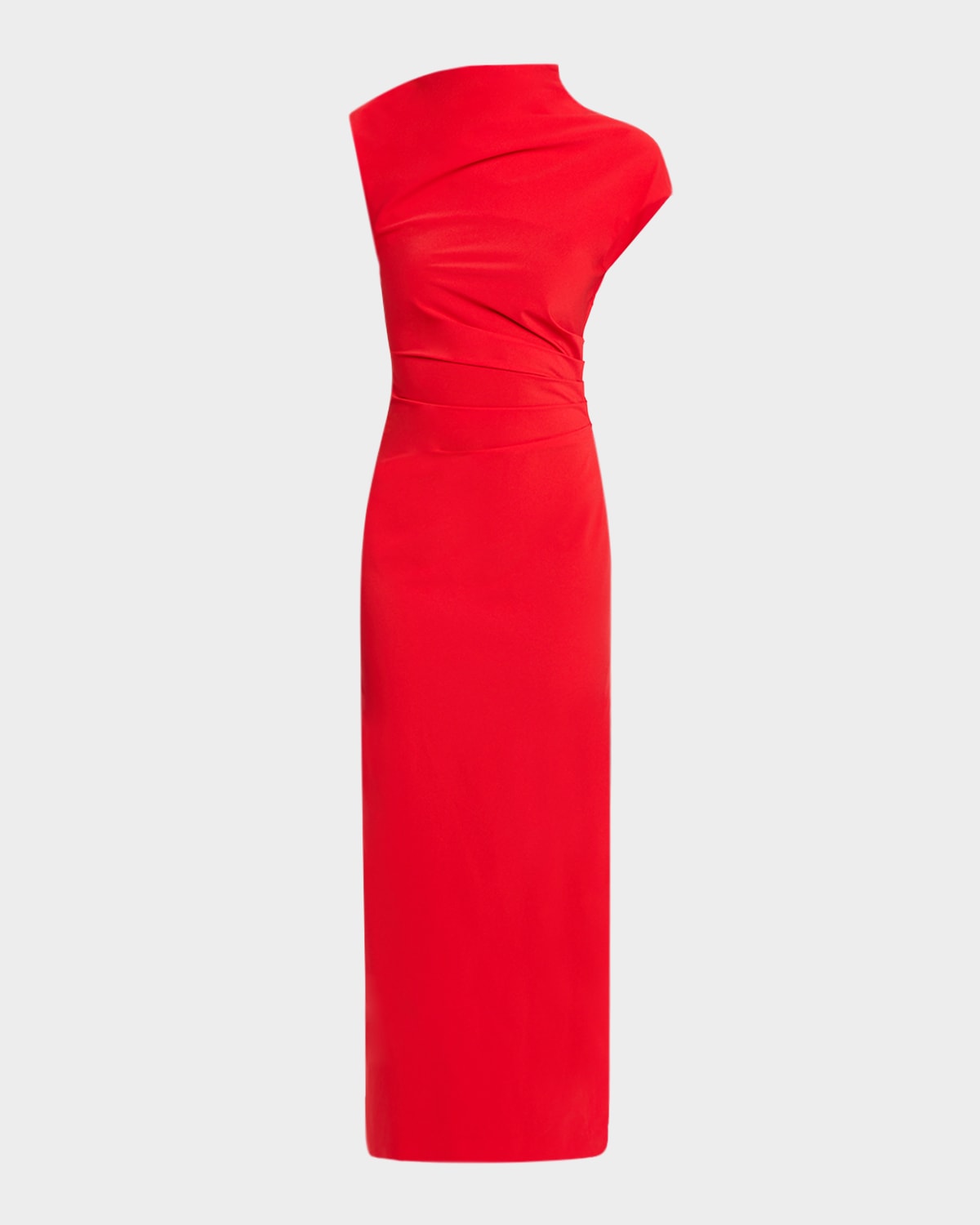 Wynn Hamlyn Rita Asymmetric Maxi Dress In Red