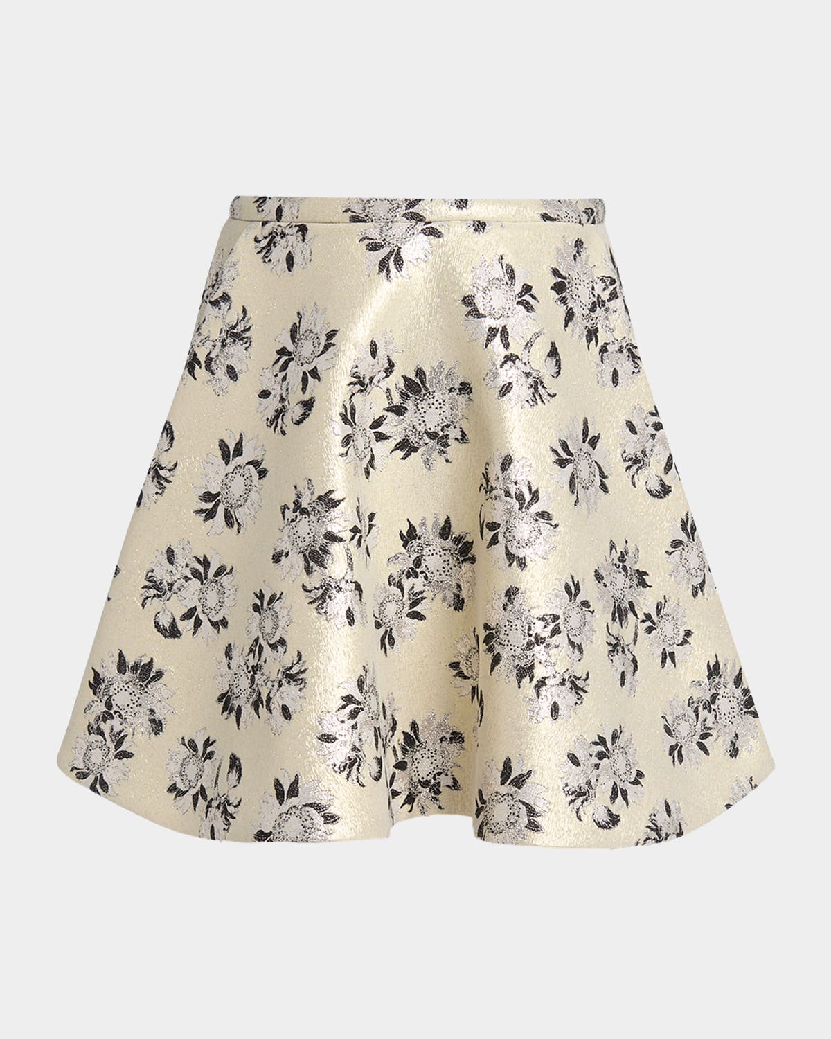 McQueen Floral Brocade Mini Skirt