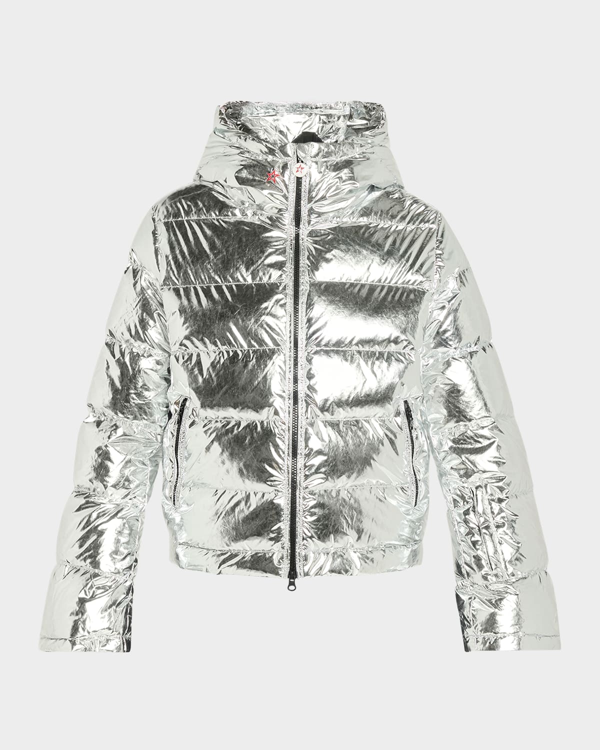 Perfect Moment Polar Flare Down Ski Jacket In Metallic