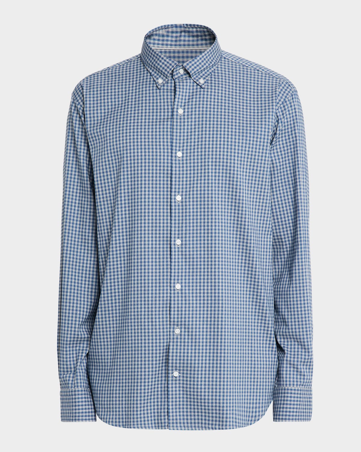 Peter Millar Men's Conway Stretch Check Sport Shirt In Gray