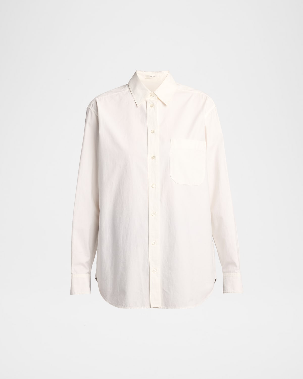 The Row Gavina Cotton Poplin Button-down Shirt In White