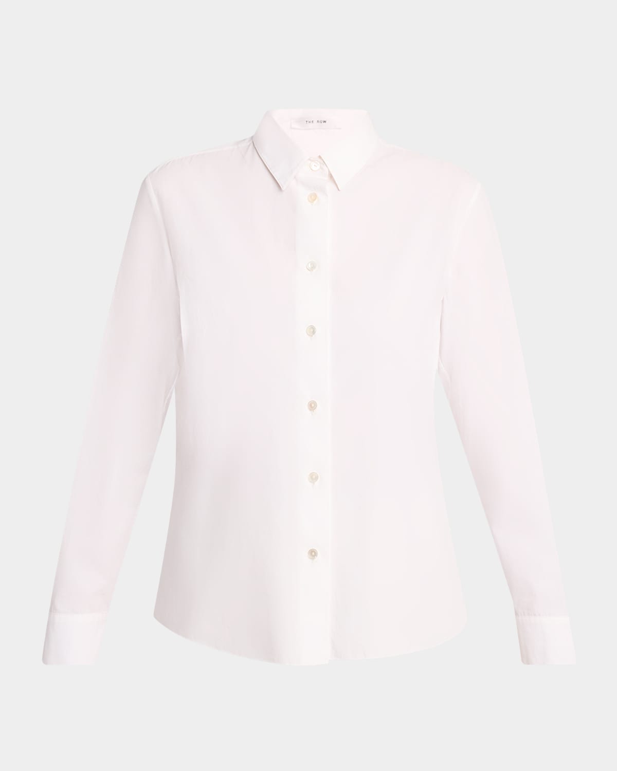 The Row Sadie Cotton Poplin Button-down Shirt In White