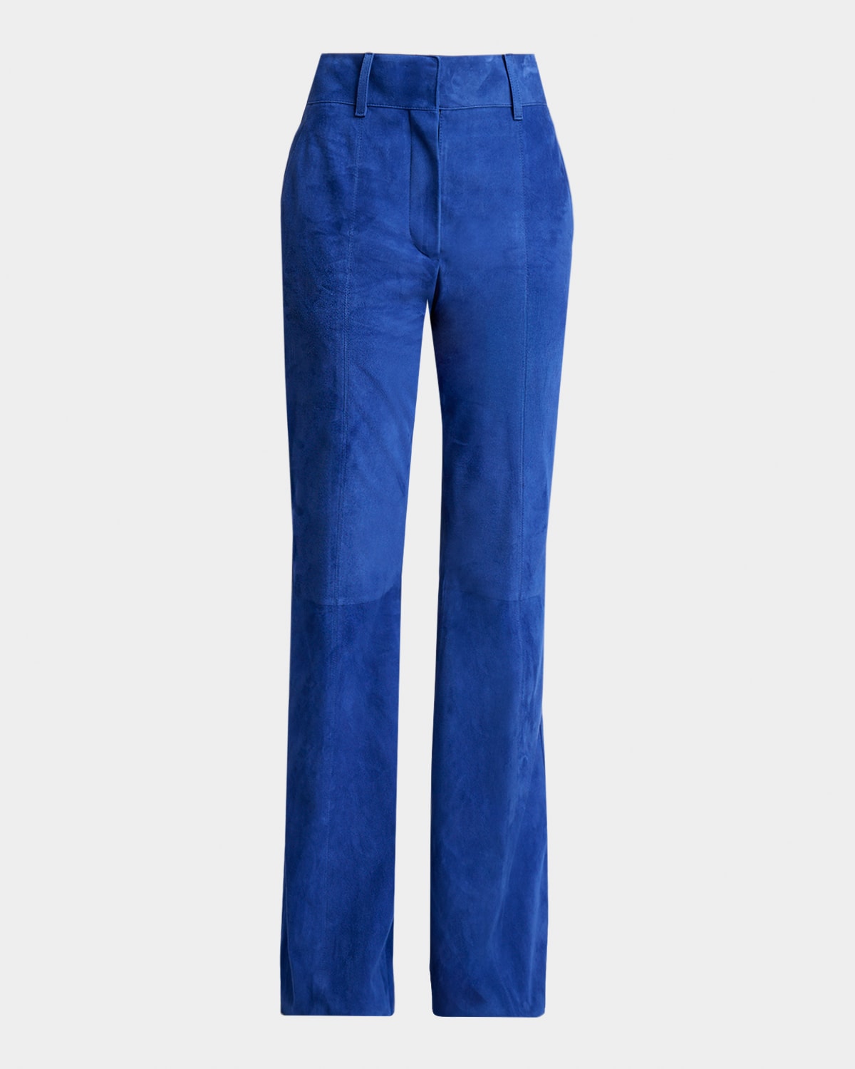 Gabriela Hearst Rhein Suede Flare Pants In Blue