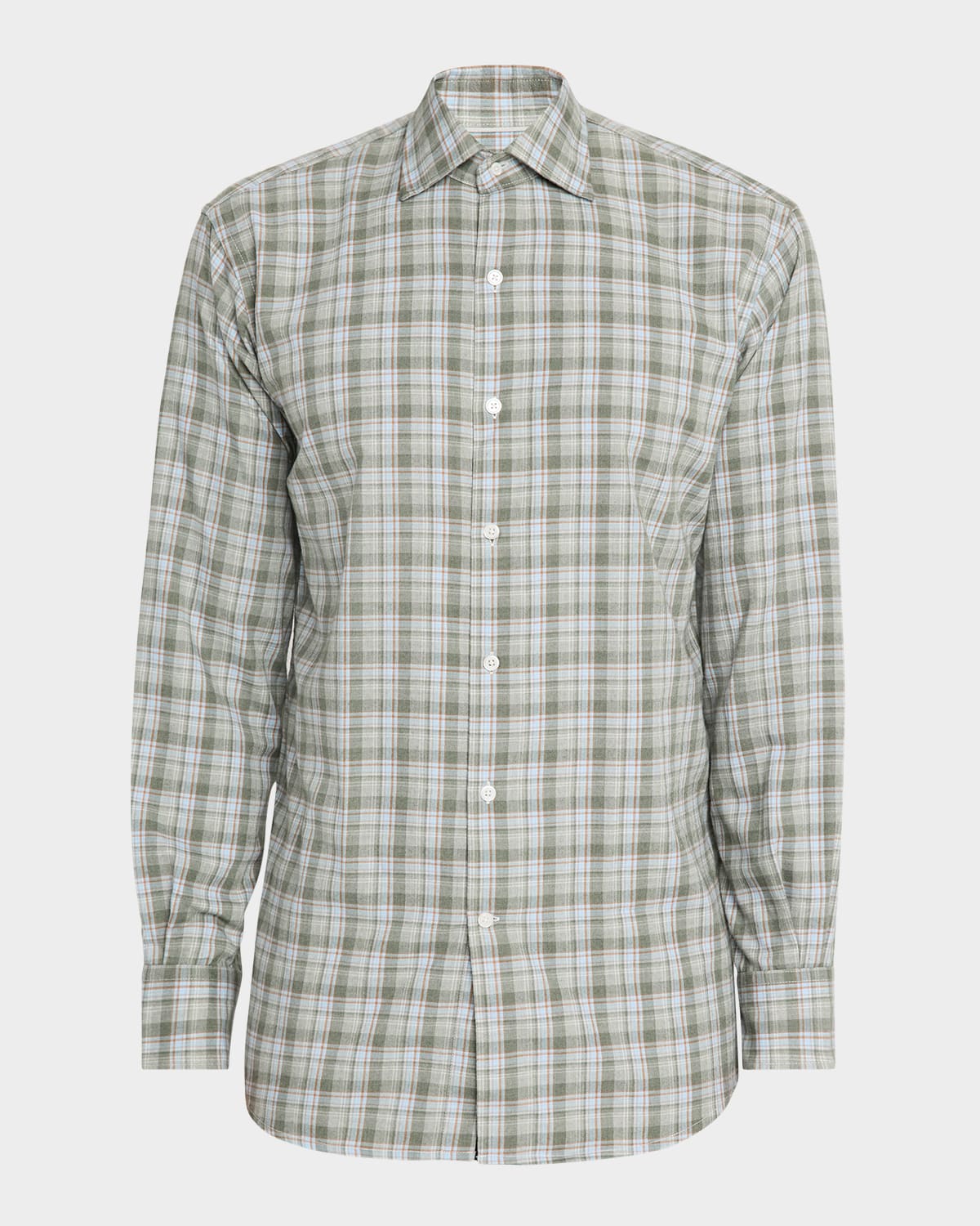 Peter Millar Men's Frasier Performance Flannel Sport Shirt In Green