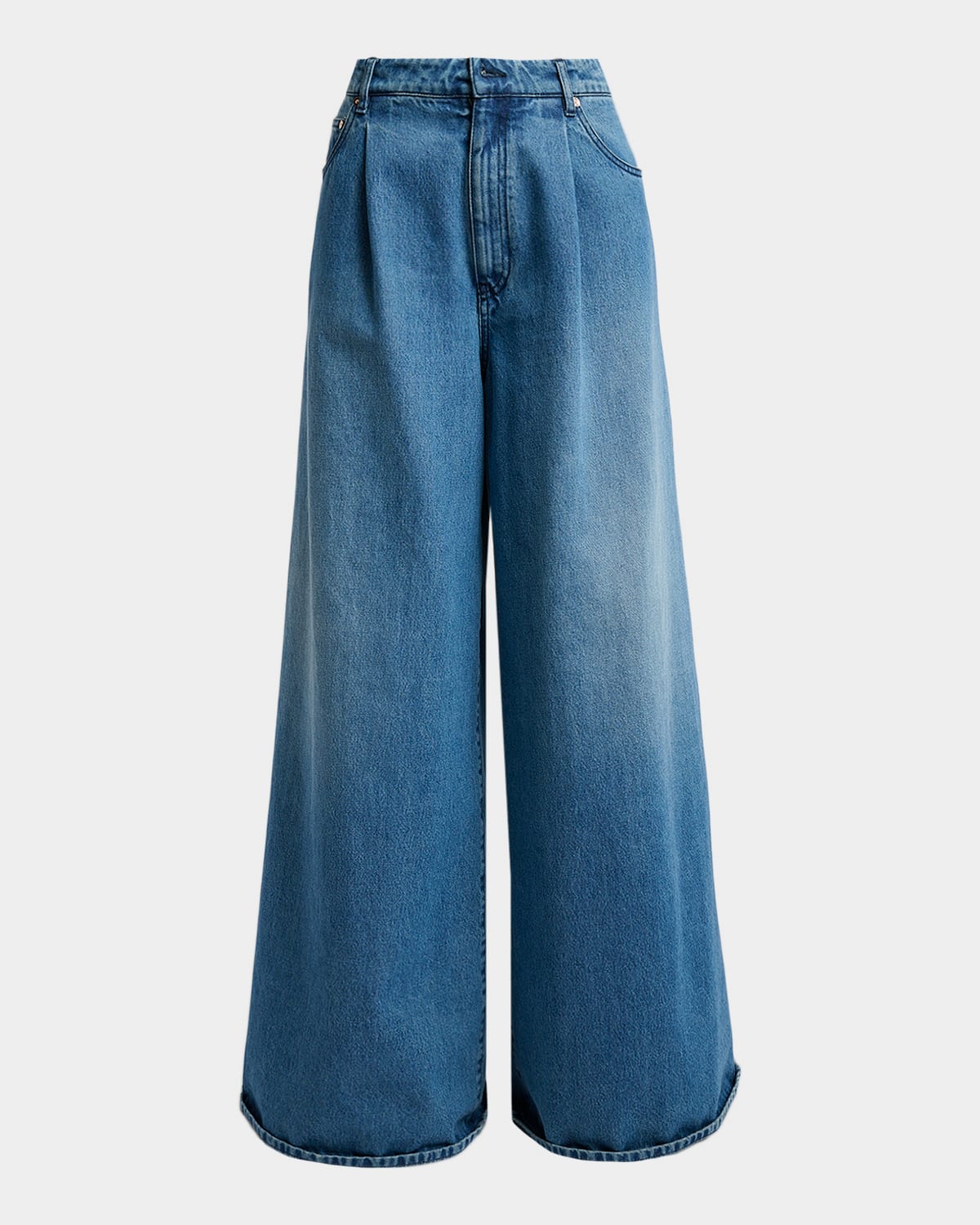 Gabriela Hearst Brenn Wide-leg Jean In Uruguayan Blue Recycled Cotton Denim In Blue