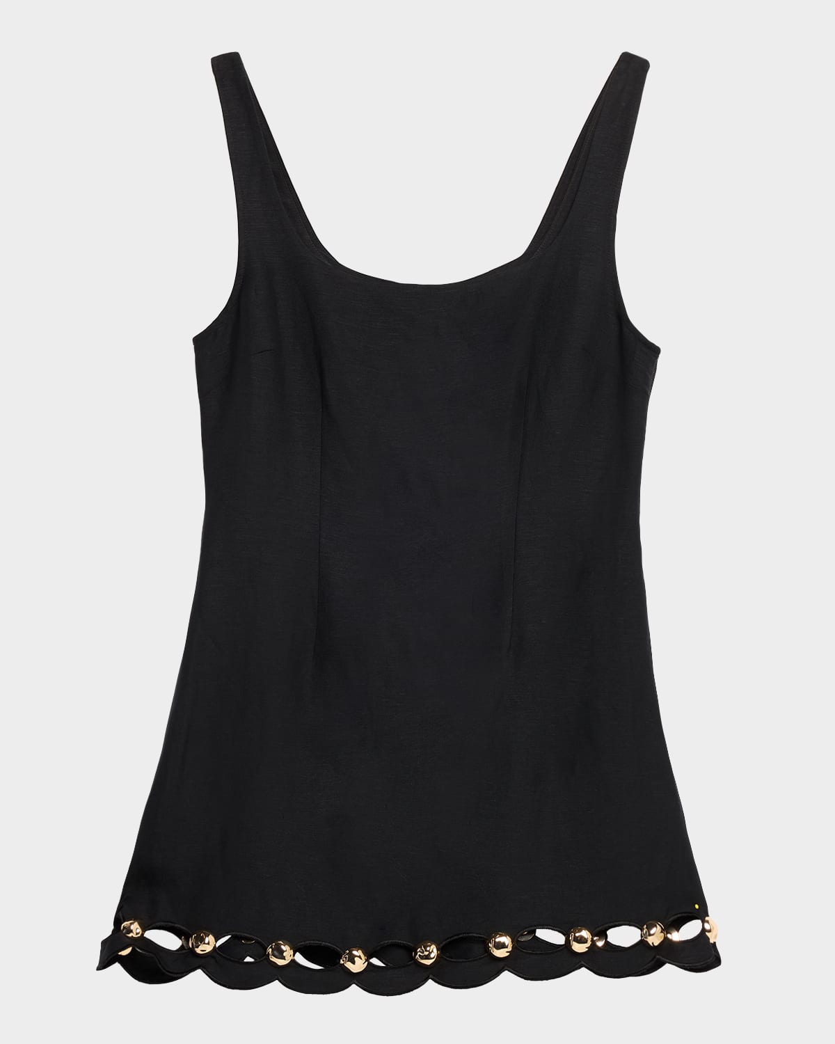 Simkhai Lindley Linen-blend Sleeveless Mini Dress In Black