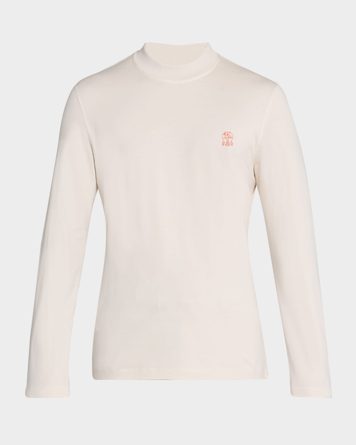Brunello Cucinelli Men 's Mock-Neck Long-leeve T-hirt