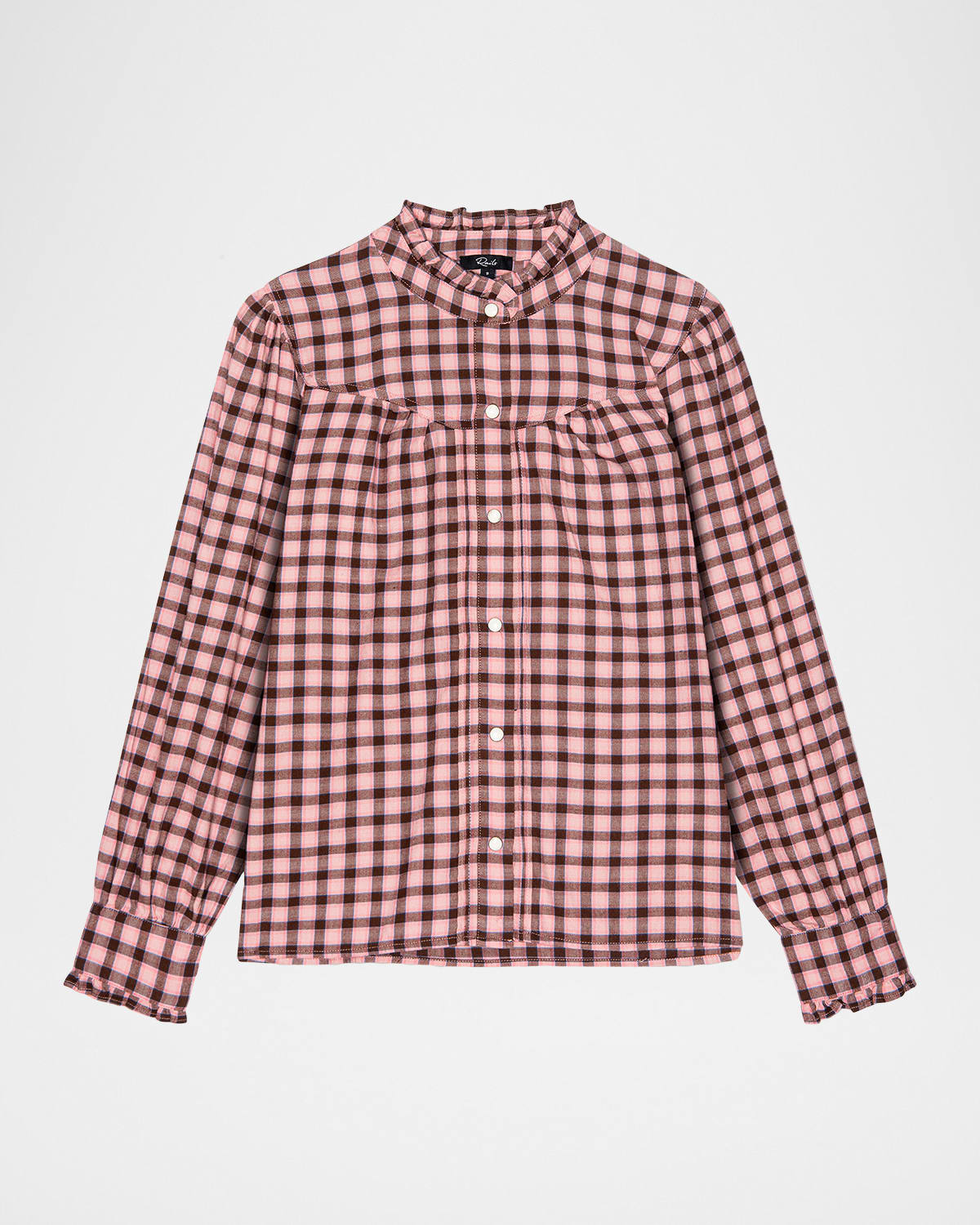 Rails Alanna Check Long-sleeve Shirt In Pink
