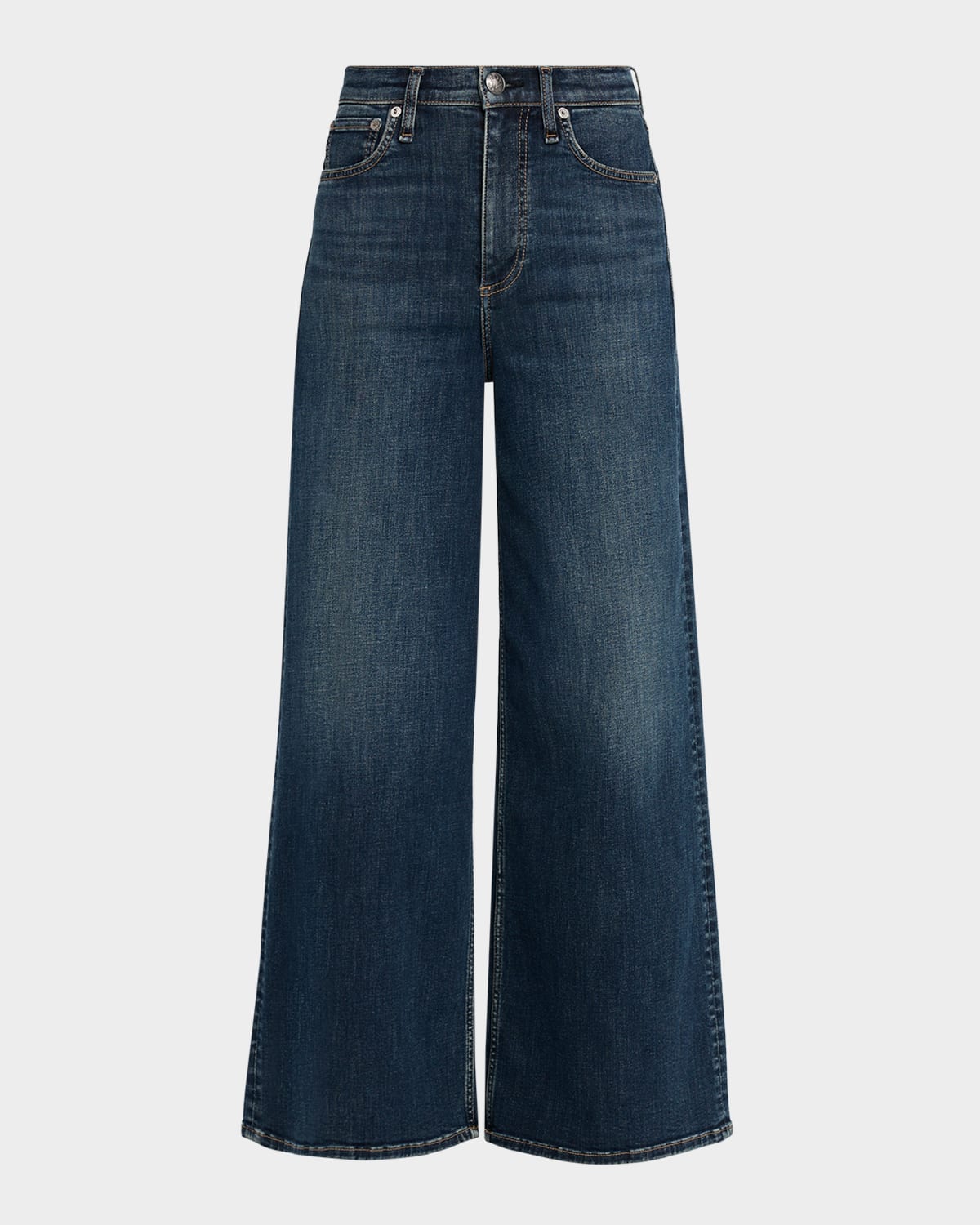 Rag & Bone Flexi Sofie High-rise Wide-leg Jeans In Blue