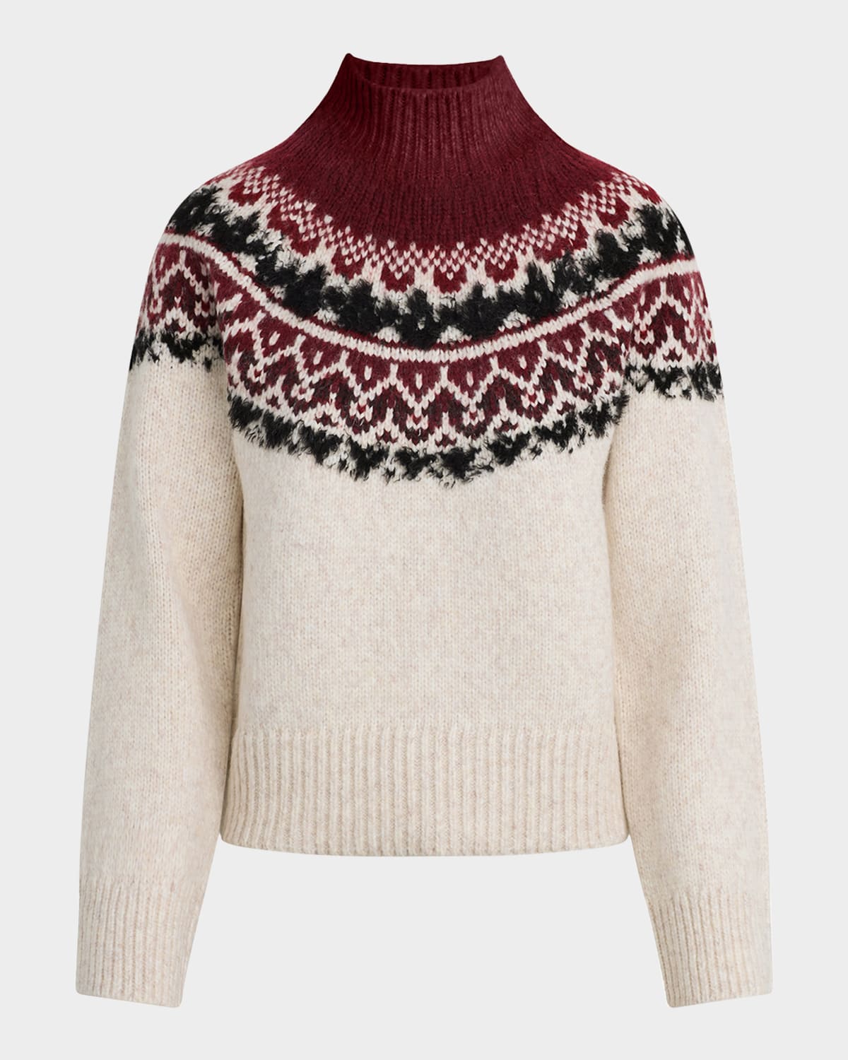 Joe's Jeans The Celeste Fair Isle Sweater Syrah Multi Fair Isle In Neutral
