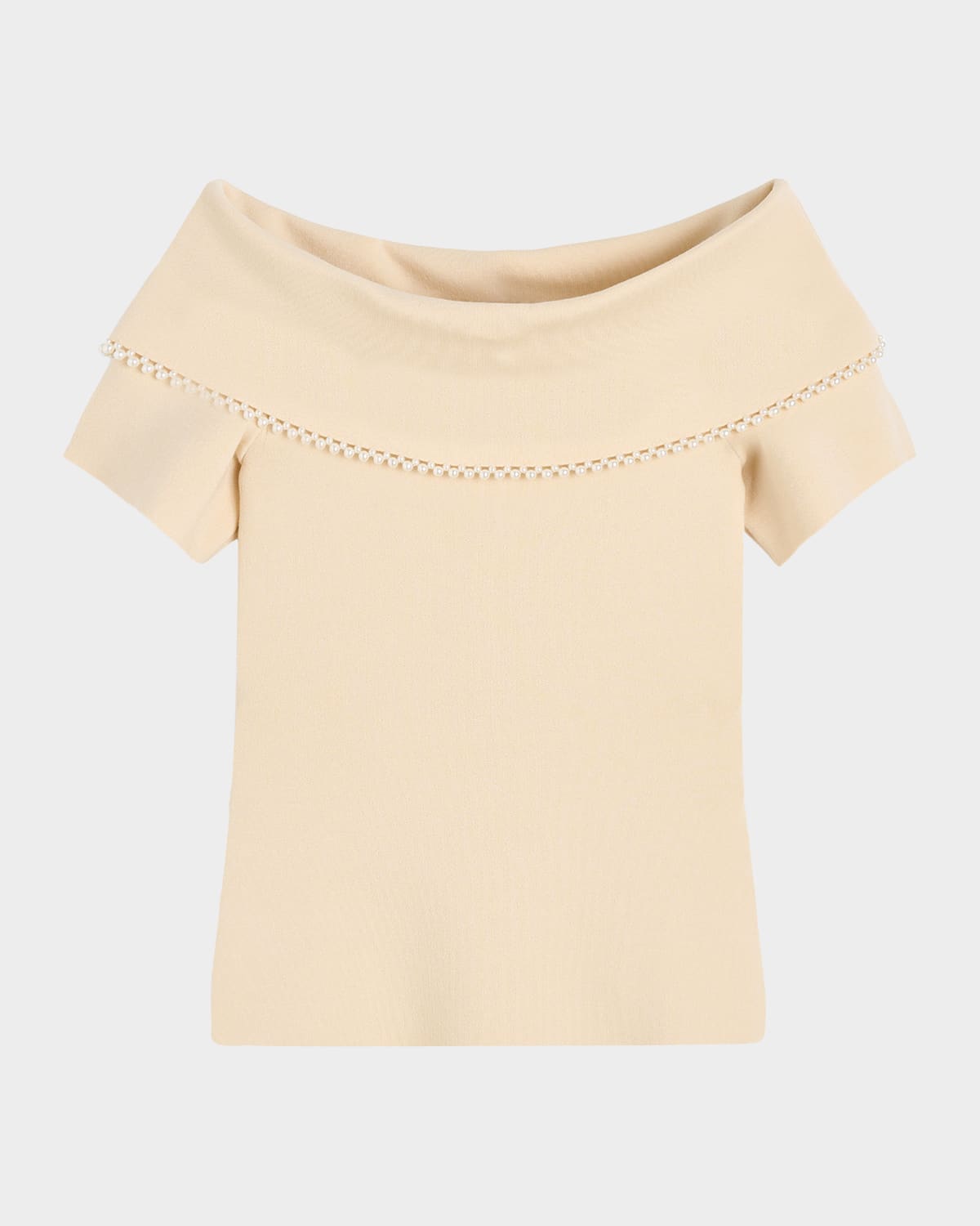 By Malene Birger Hetha Off-Shoulder Foldover Stretch Top