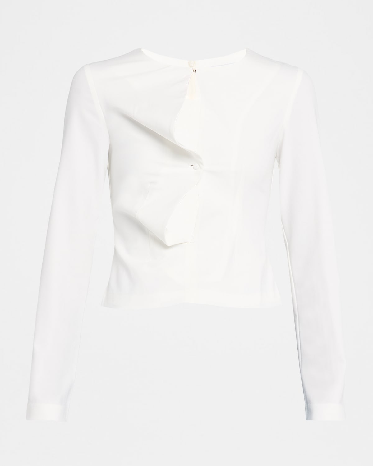 Wynn Hamlyn Esther Cut-out Long-sleeve Top In White