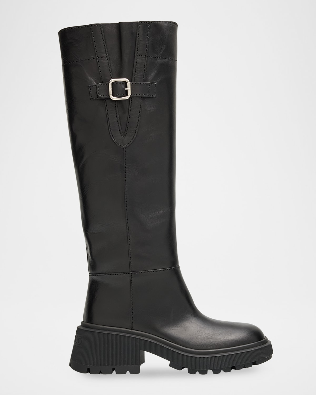 Jimmy Choo 70mm Tamskin Leather Over-the-knee Boots In Black