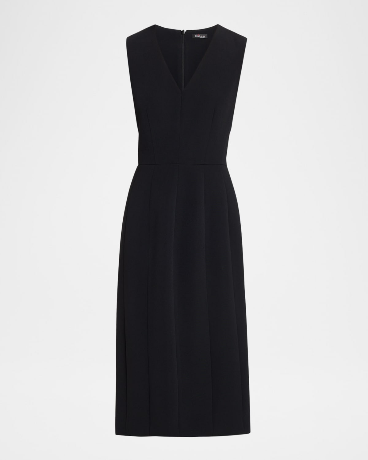 Kiton V-Neck Sleeveless Sheath Crepe Dress