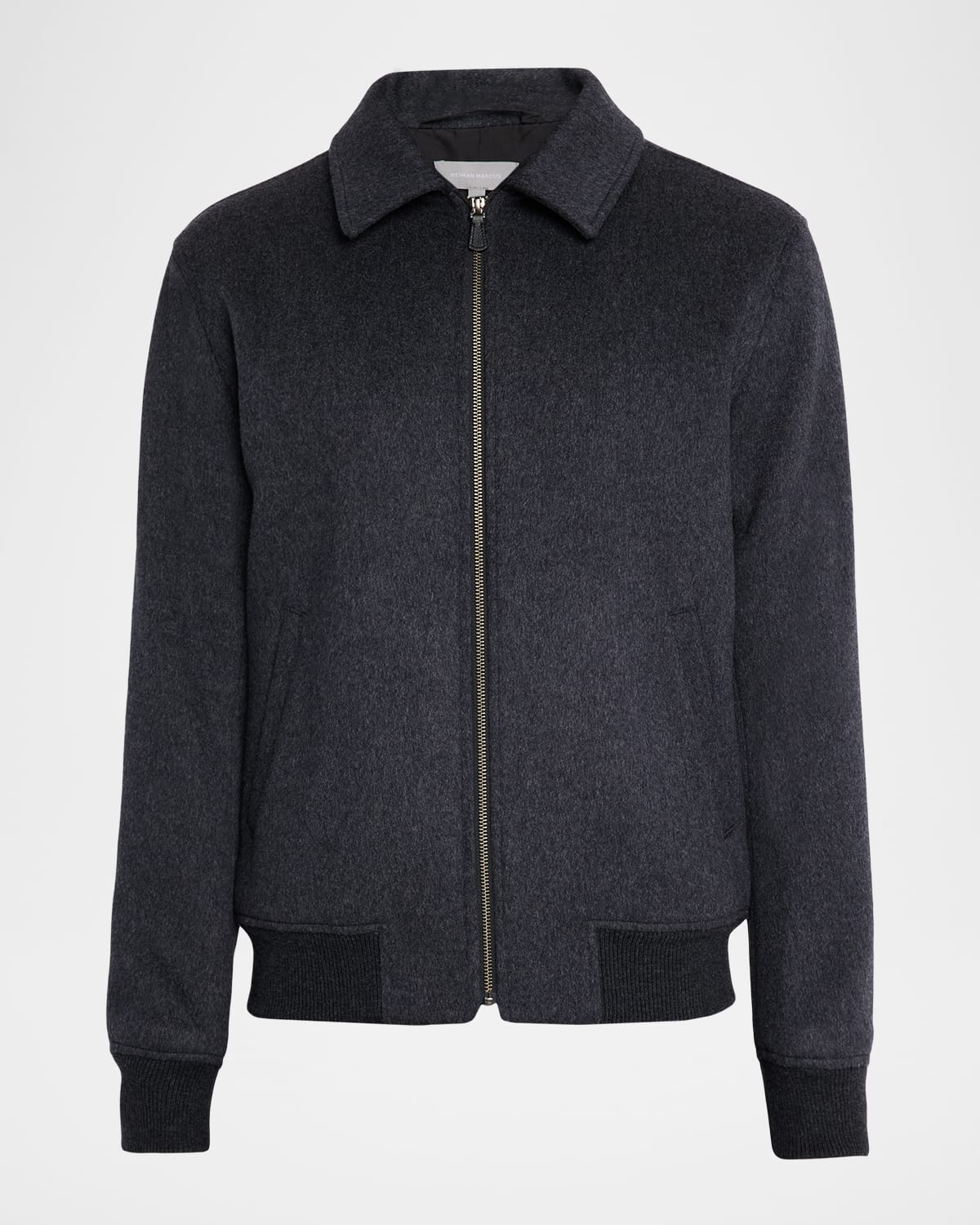 Sofia Cashmere Men's Wool Full-zip Jacket In Black