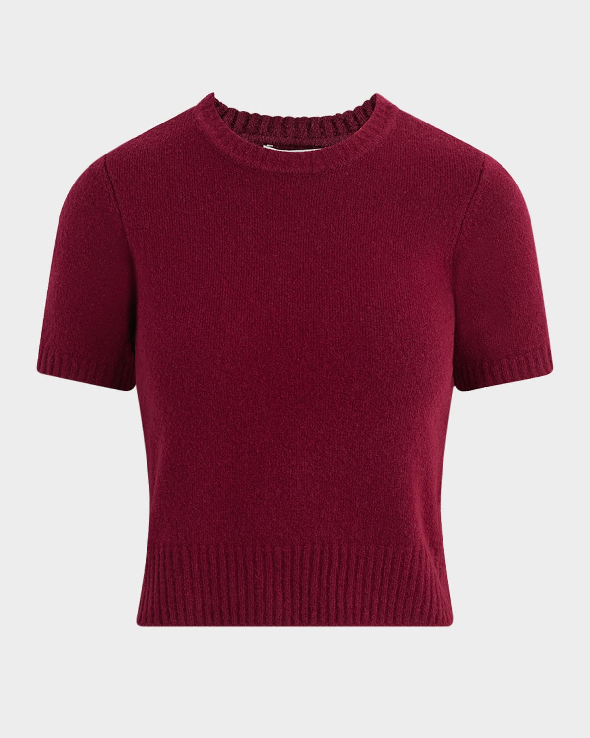 Joe's Jeans The Steph Shrunken Short-sleeve Sweater In Burgundy