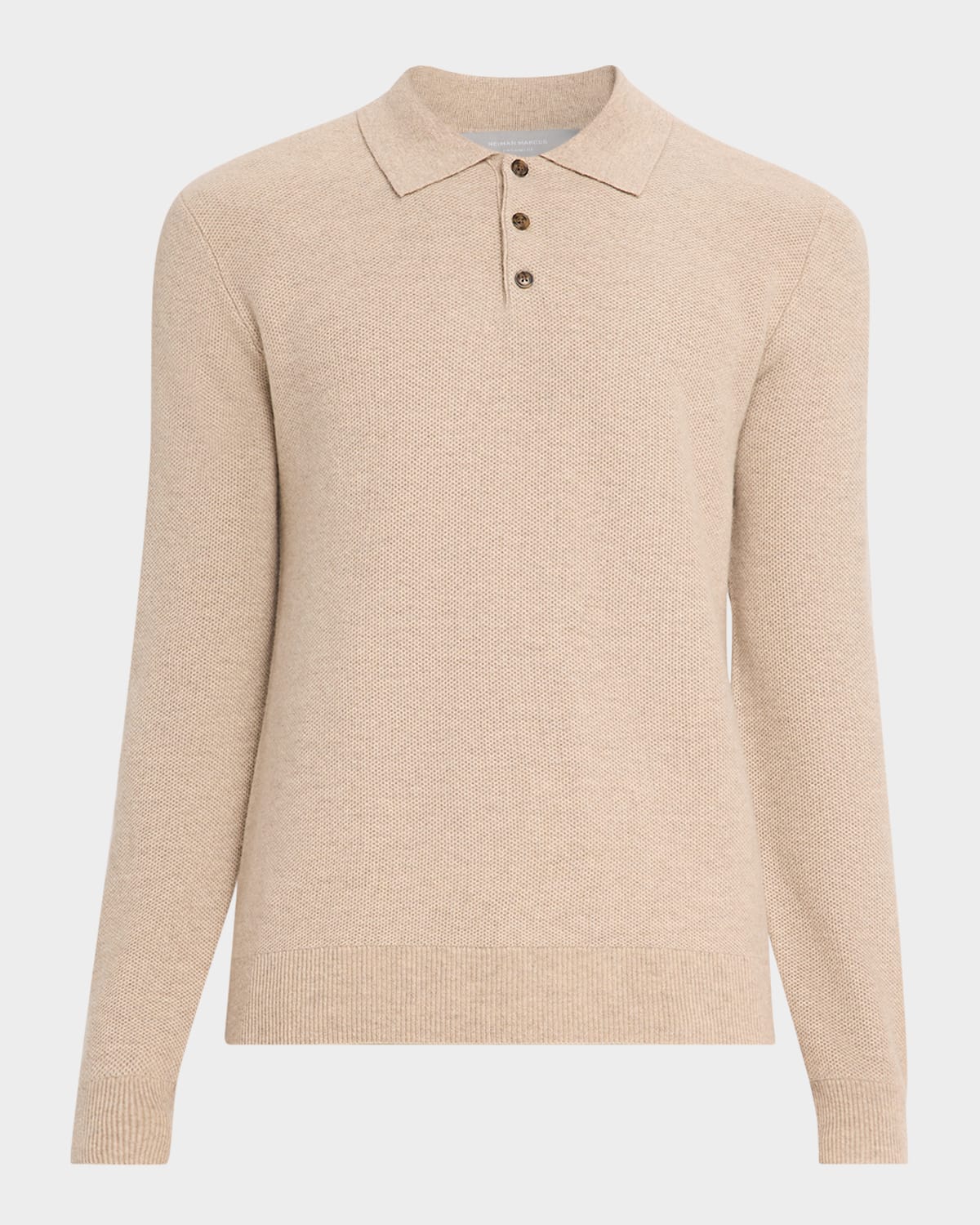 Neiman Marcus en 's Cashmere Waffle Knit Polo Sweater