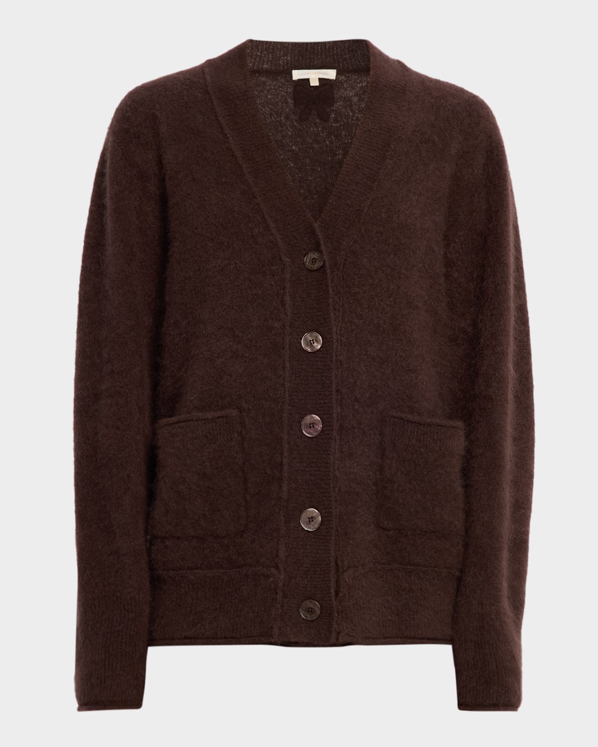 Loveshackfancy Applene Cashmere Cardigan In Brown