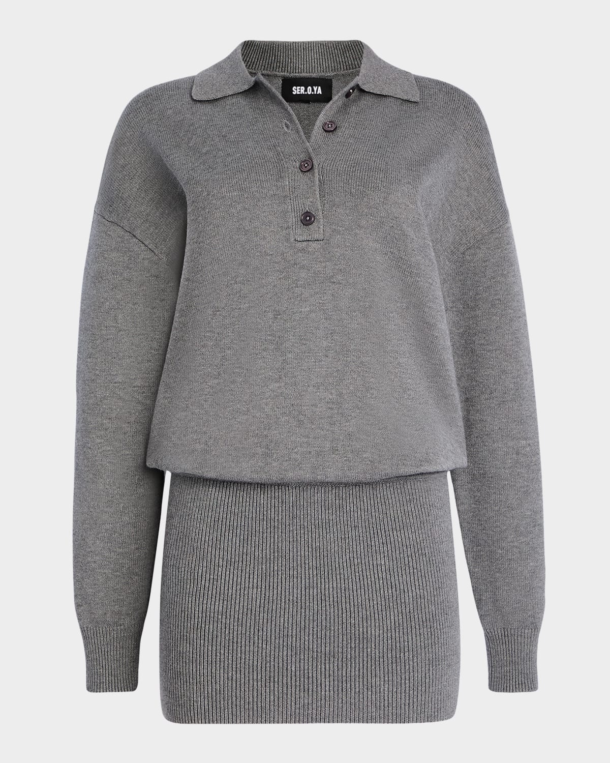 Ser.o.ya Lilly Knit Mini Dress In Gray