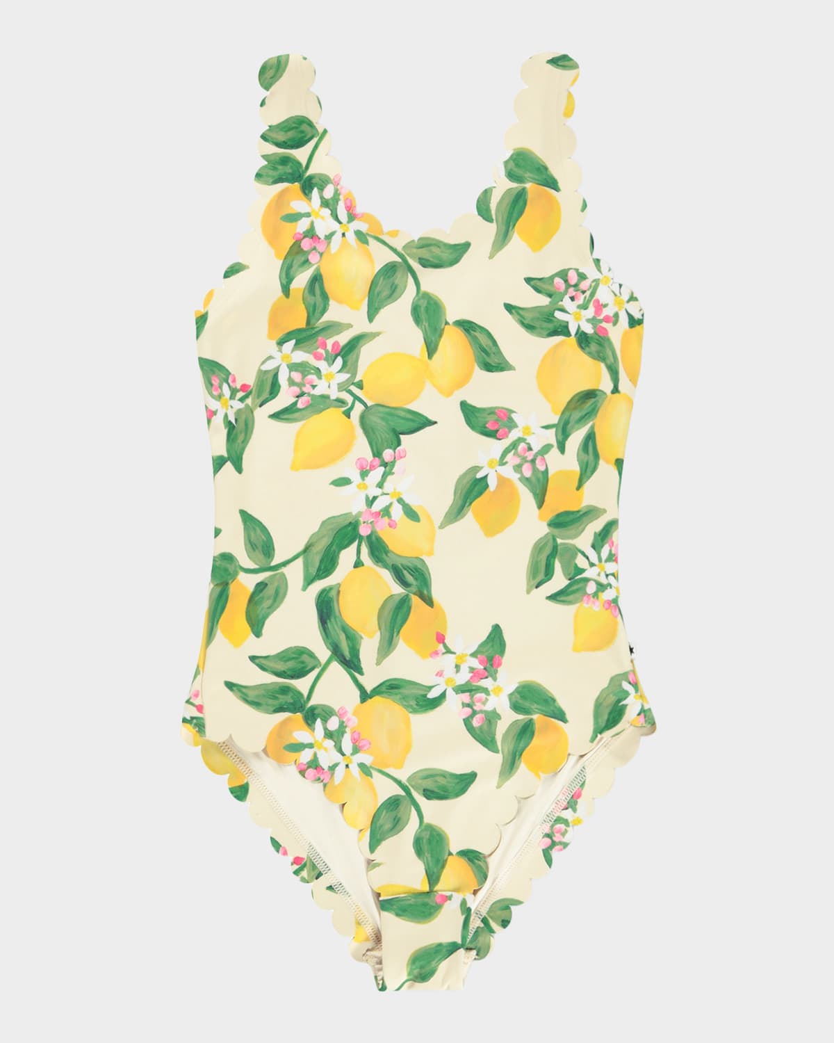 Molo Girl 's Noelle Scalloped One-Piece Swimsuit, Size 4-12