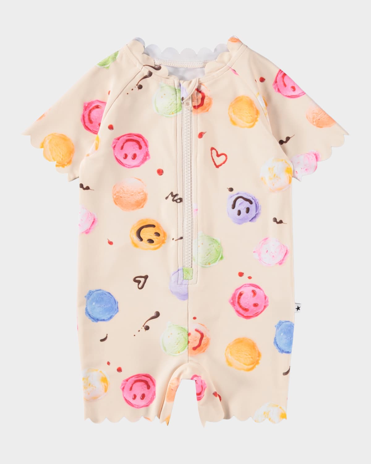 Molo Girl 's Nolu Short-Sleeve One-Piece Swimsuit, Size 3M-4