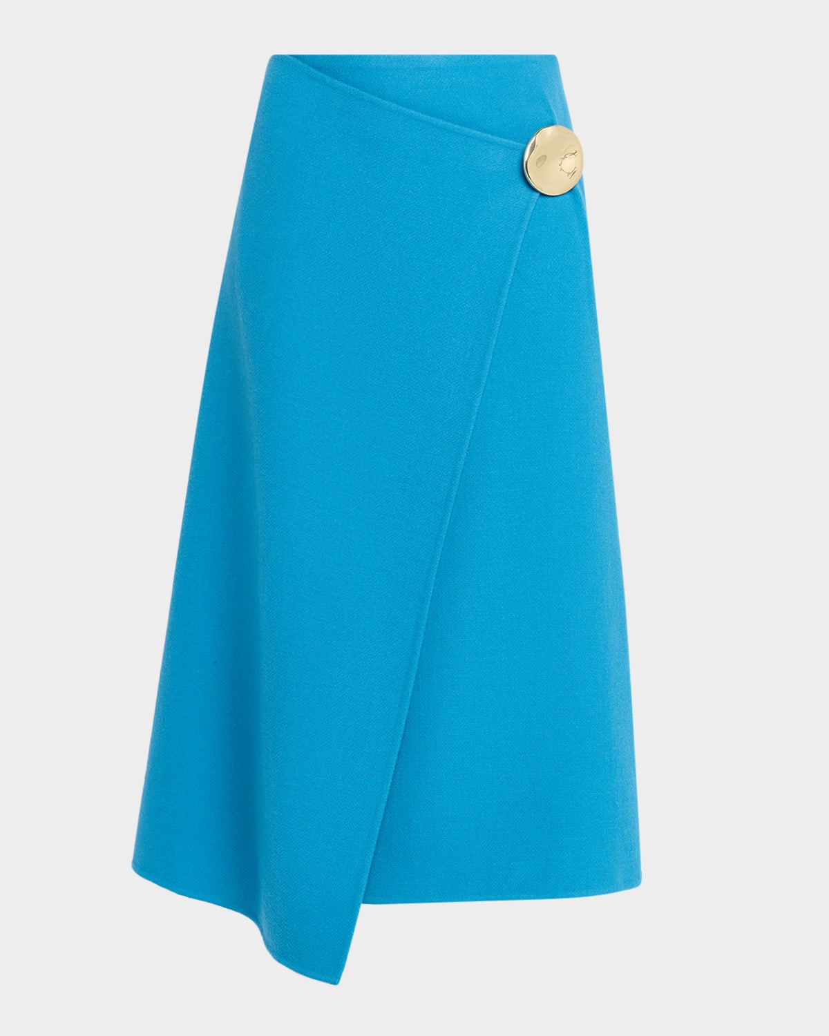 Amir Taghi Beverly Wool Wrap Midi Skirt In Blue