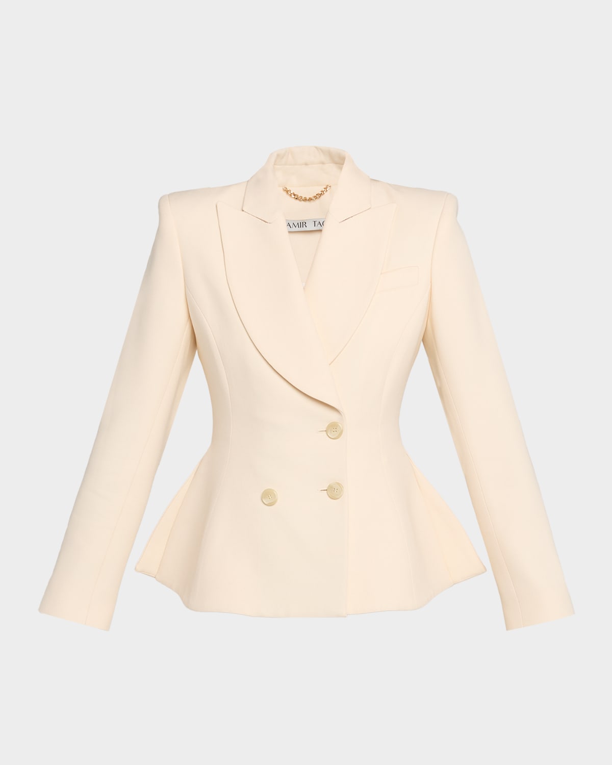 Amir Taghi Dottie Double-breasted Waisted Blazer In Multi