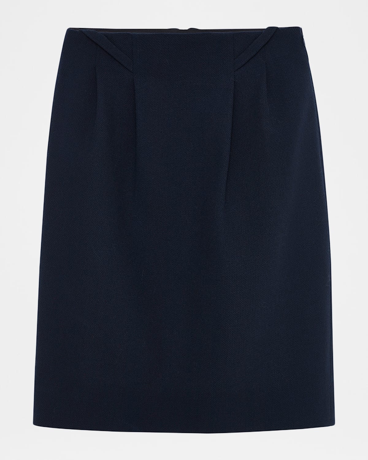 Shushu-tong Straight Skirt With Slanted Belt Loops In Blue