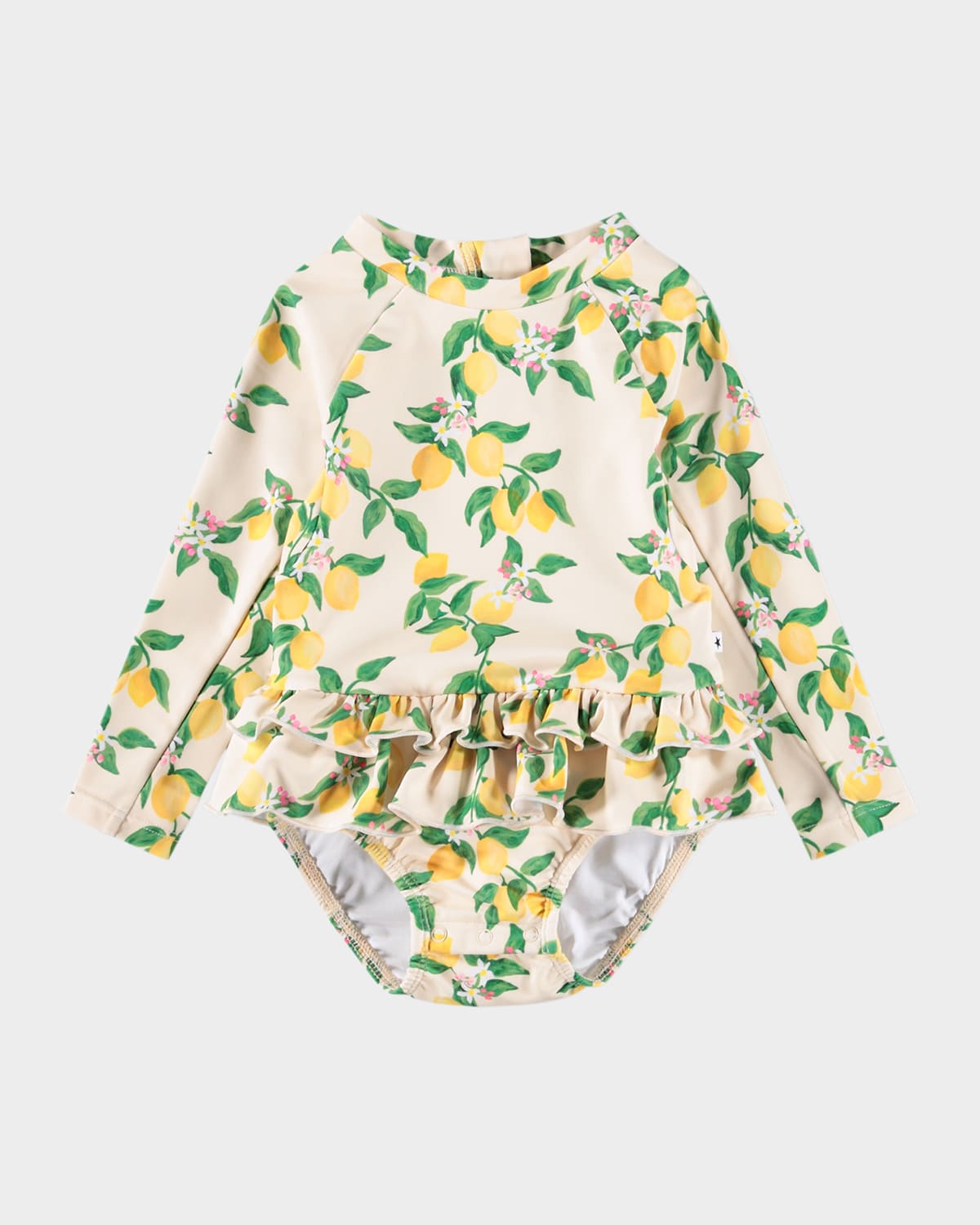 Molo Girl 's Narice Ruffled One-Piece Swimsuit, Size 3M-3