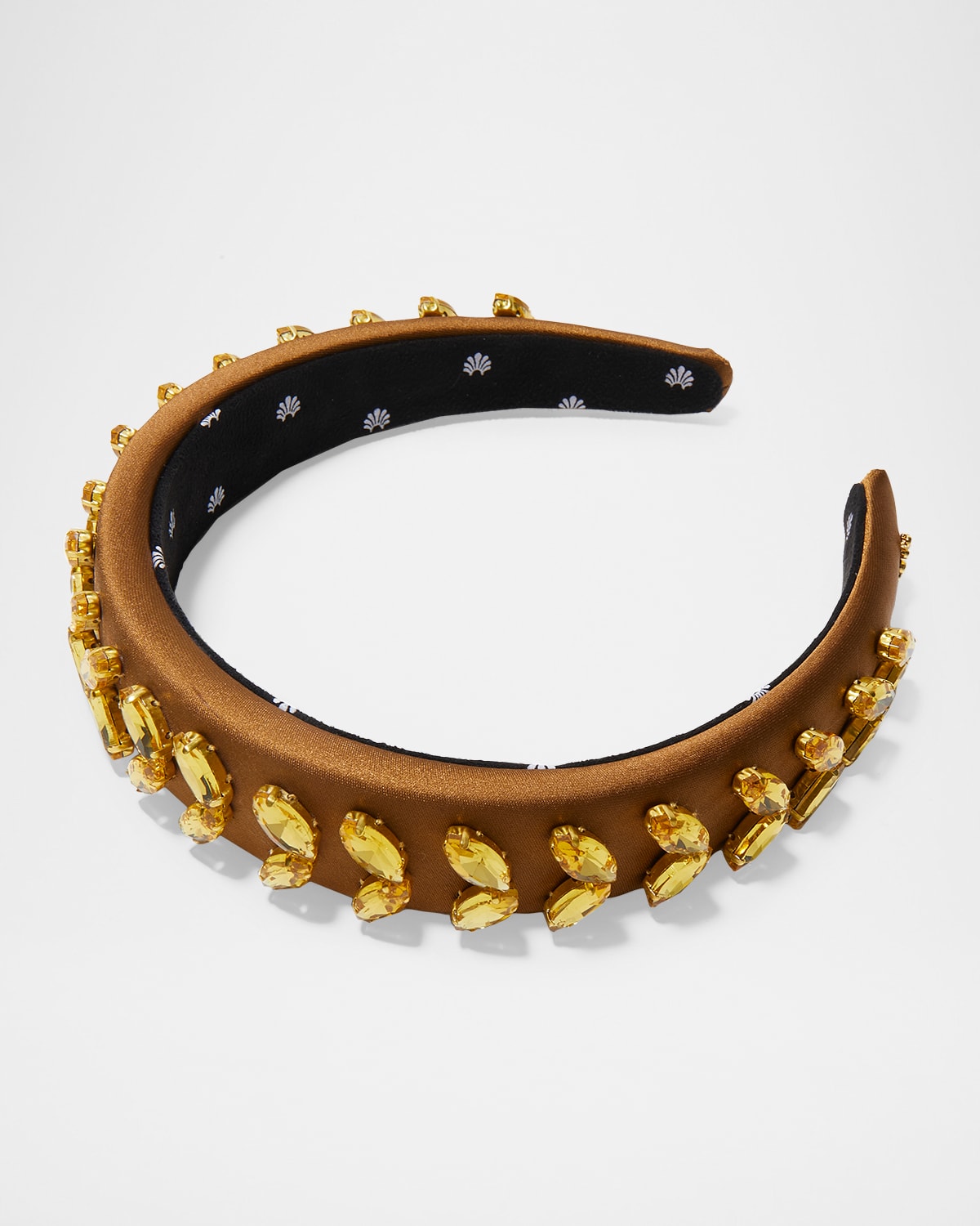 Lele Sadoughi Alice Wreath Crystal Headband In Brown