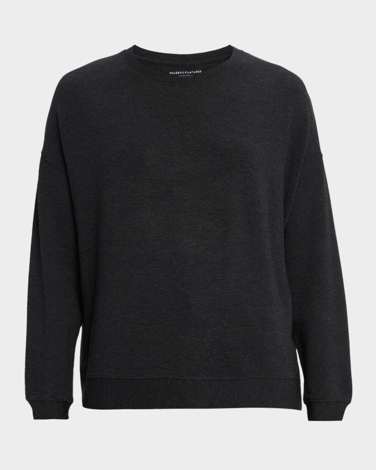 Majestic French Terry Crewneck Sweatshirt In Gray