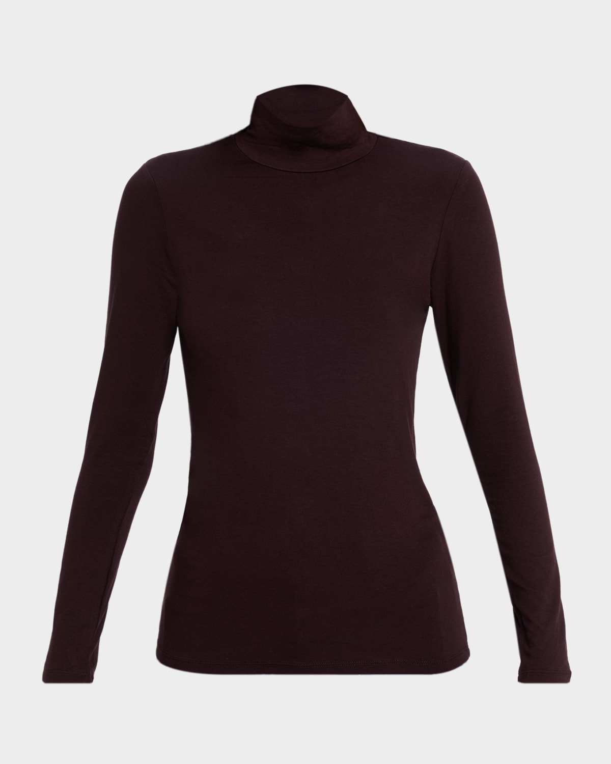 Majestic Soft Touch Mock-neck T-shirt In Purple