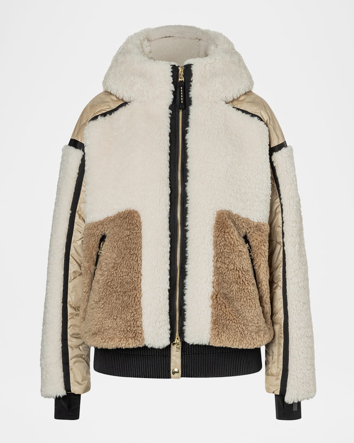 Bogner Kora Combo Teddy Ski Jacket In Animal Print