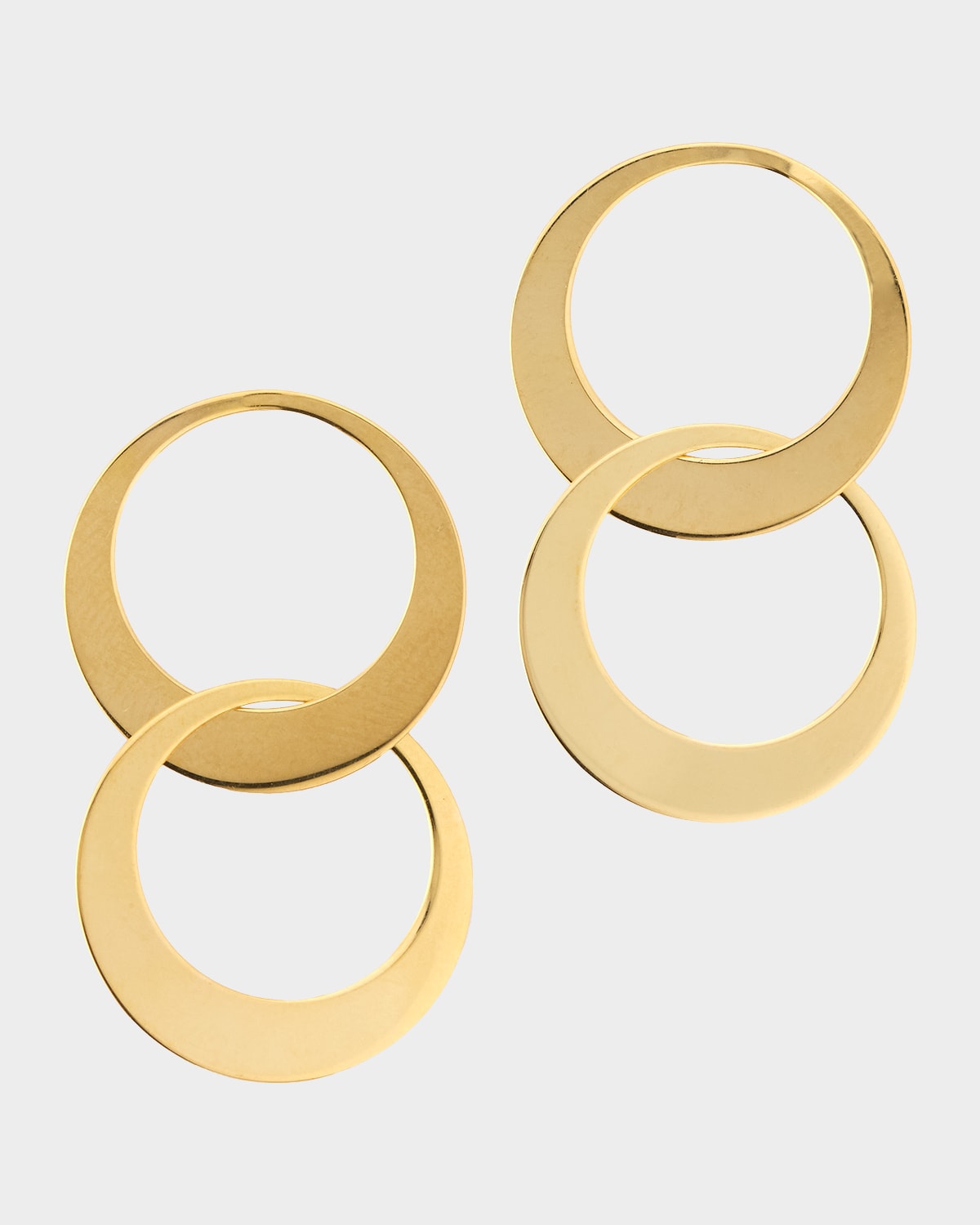 LANA Double Interlocking Circle Earrings