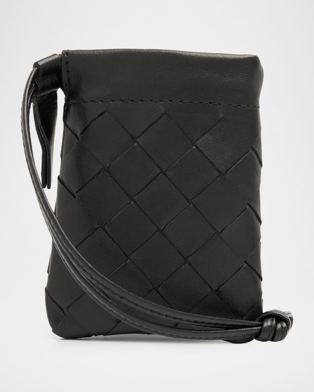 Bottega Veneta Micro Dustbag Intrecciato Leather Drawstring Pouch