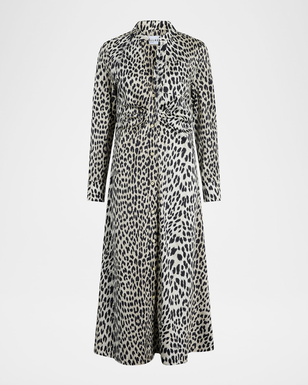CALLAS Milano Genny Cheetah-Print Midi Shirtdress