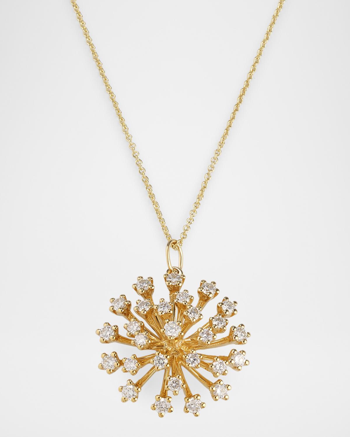 Big Stone Burst Pendant Necklace