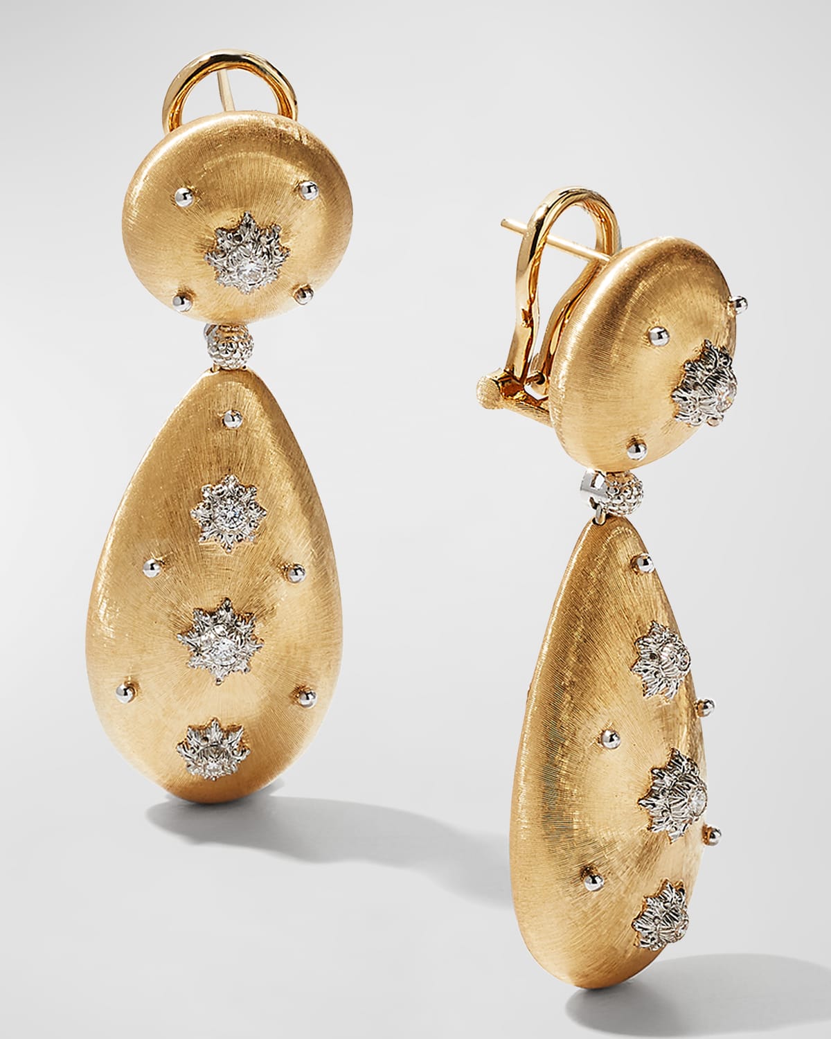 Macri 18k Pendant Earrings w/ Diamonds