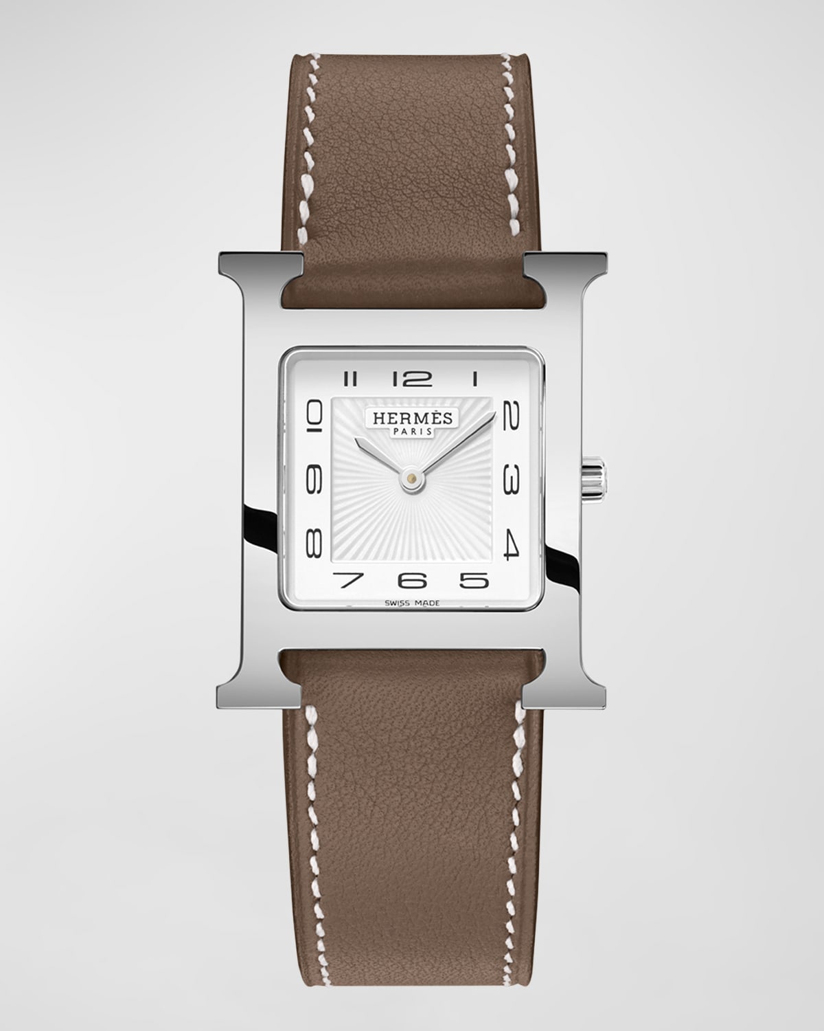 Herm s Heure H Watch, Stainless Steel & Leather Strap