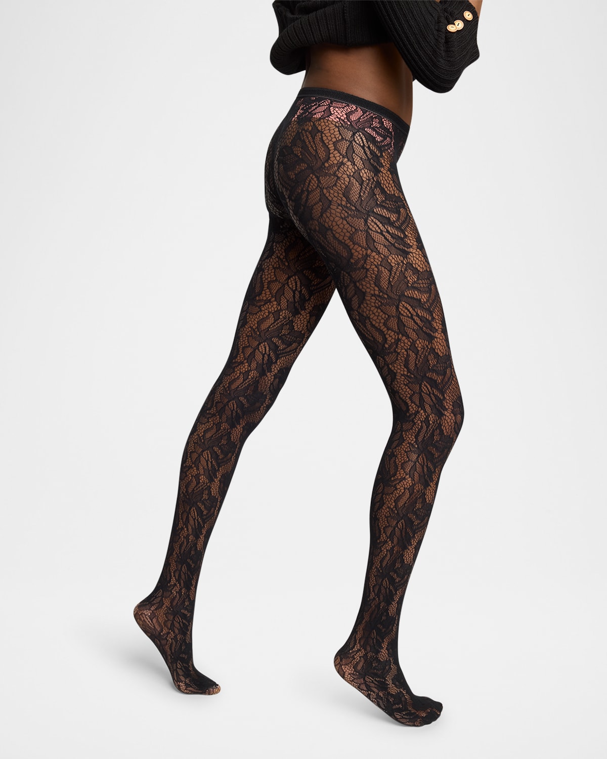 Isabel Marant Florica Lace Tights In Black
