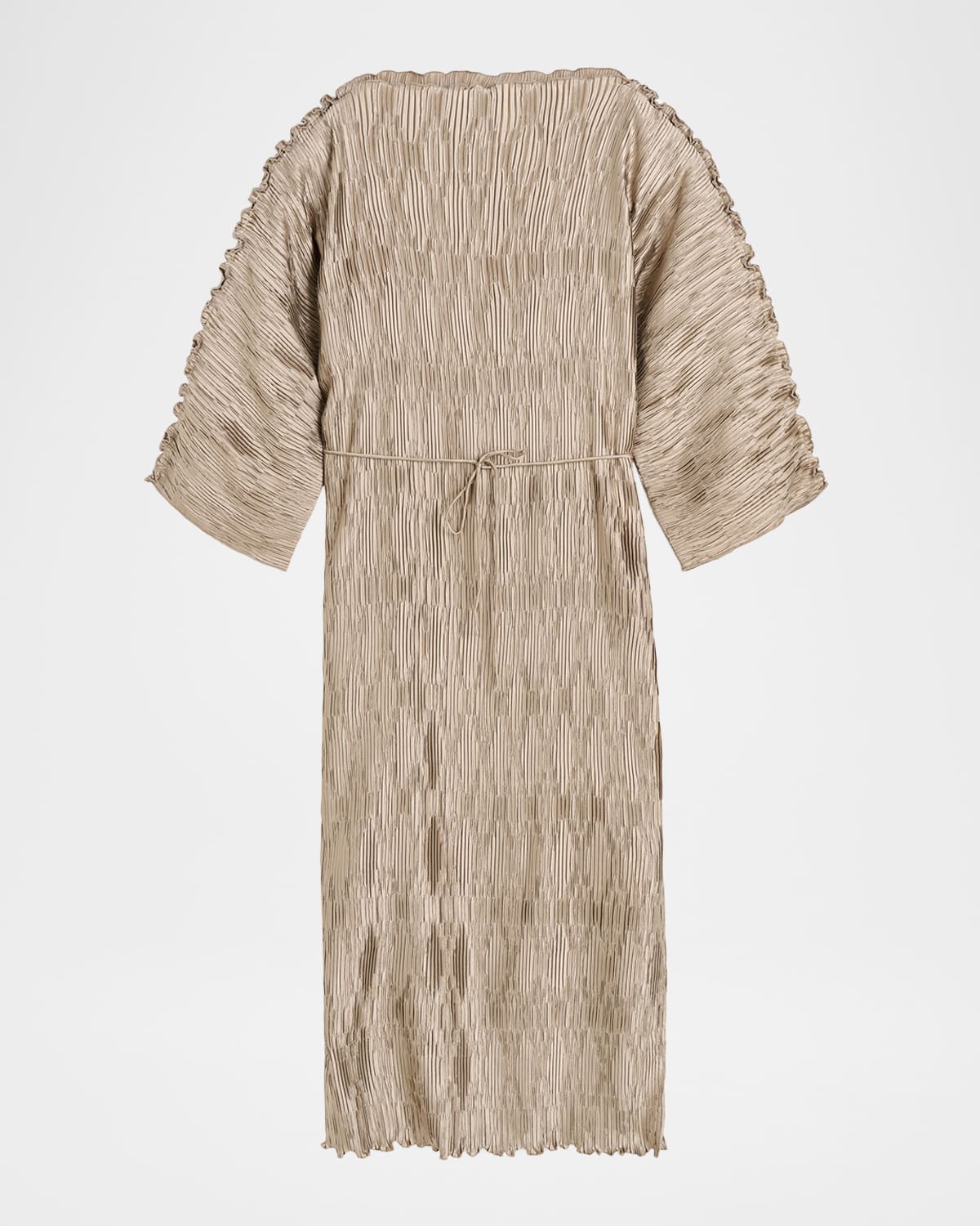 By Malene Birger Tralaido Bateau-neck Plisse Midi Dress In Multi