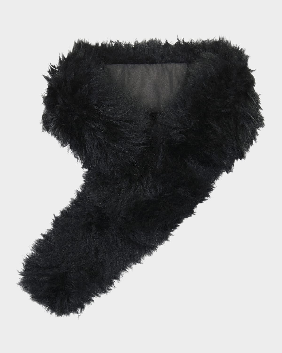 Gorski Knit Select Cashmere Goat Pull-through Scarf In Black