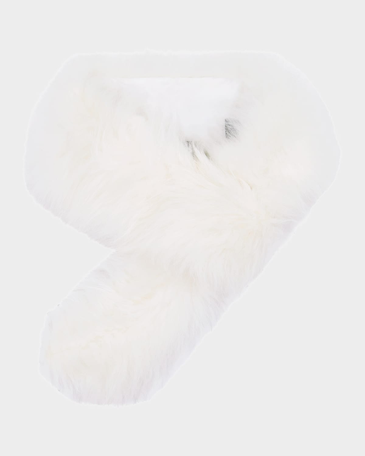 Gorski Knit Select Cashmere Goat Pull-through Scarf In White