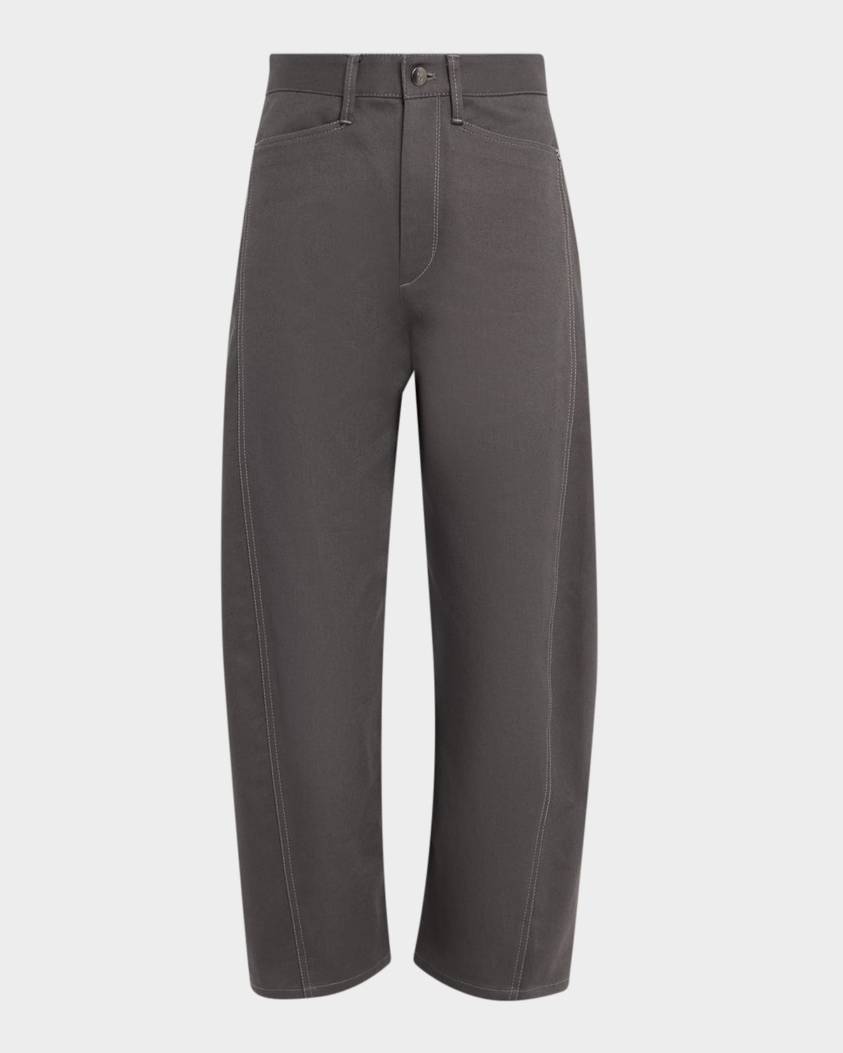 Maria Mcmanus Cropped Bow-leg Jeans In Gray