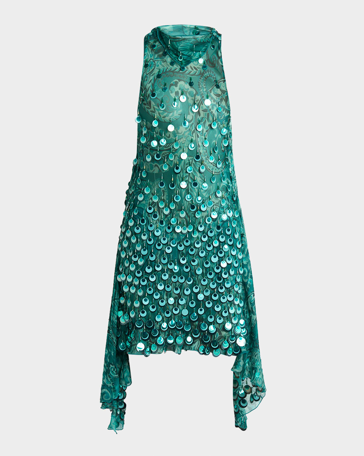 Etro Sequined Silk Mini Dress
